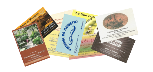 biglietti visita lazio ristoranti pizzerie agriturismi trattorie osterie