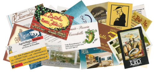 biglietti visita liguria ristoranti pizzerie agriturismi trattorie osterie